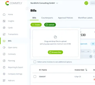 Capture invoices – automated & centralised