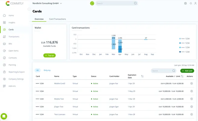 100 % integrated into the COMMITLY cash flow platform