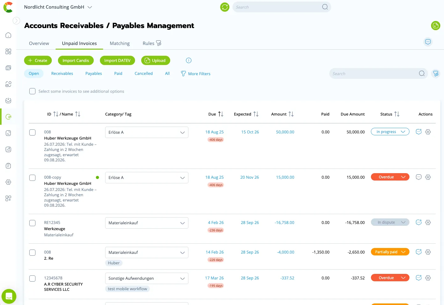 Open items list in COMMITLY